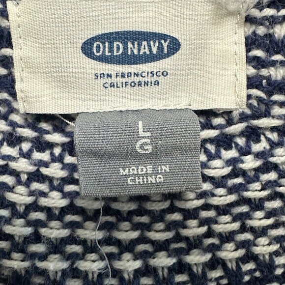 Old Navy Womens Large Blue & White Striped Lightweight Sweater - Picture 5 of 7